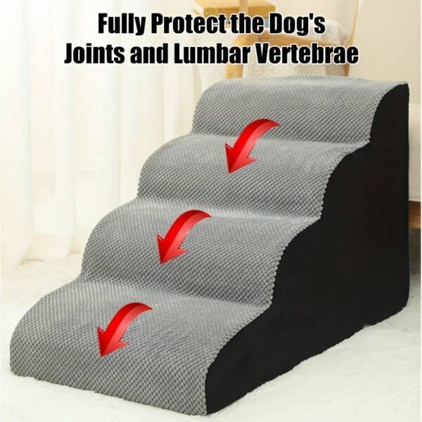 Dog Stairs For Small Dogs 3  4 Steps Dog Ramp  Removable Washable Pet Steps - Image 8